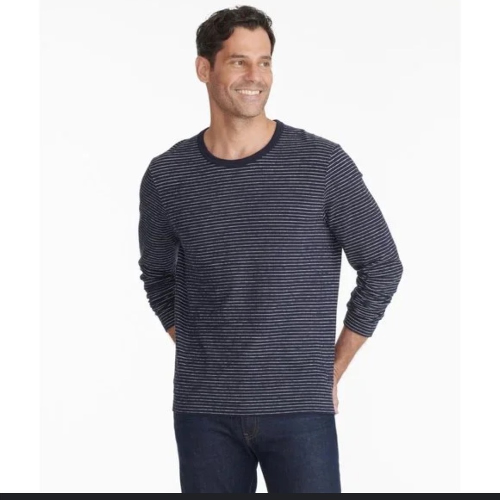 NWT UNTUCKit Lambert Navy Striped Long Sleeve Shirt Size XXL